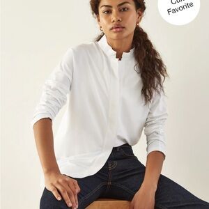 Aday something borrowed shirt in off white/light yellow